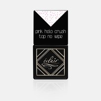 Eclair Nail Pink Holo Crush Top Nowipe 7ml - Top Hybrydowy Z Drobinkami Eclair