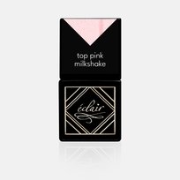 Eclair Nail Pink Milkshake Top No Wipe 7ml - Mleczny Top Hybrydowy Z Drobin Eclair