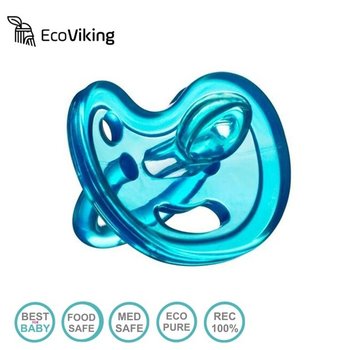 Eco Viking, Smoczek anatomiczny, uspokajający, SiliMed Blue, 6 m+ - Eco Viking