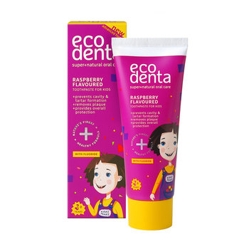Ecodenta, Raspberry Flavoured Toothpaste For Kids pasta do zębów dla dzieci o smaku malinowym 75ml - Ecodenta