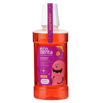 Ecodenta, Strawberry Flavoured Mouthwash For Kids płyn do płukania jamy ustnej dla dzieci o smaku truskawkowym 250ml - Ecodenta