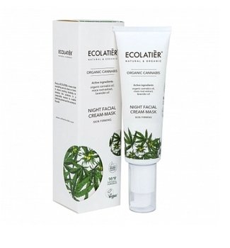 Ecolatier, Krem-maska ​​do Twarzy Na Noc Ujędrniająca Skórę, Organiczne Konopie Indyjskie, 50ml - Ecolatier