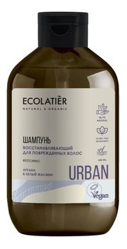 Ecolatier, Urban, szampon do włosów zniszczonych odbudowujący argana i biały jaśmin, 600 ml - Ecolatier