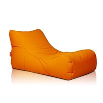 Ecopuf, Fotel Sako, Worek Szezlong ze Schowkiem i Uchwytem, Pufa na Zewnętrz, Wodoodporny, 115x65x60, Arancione