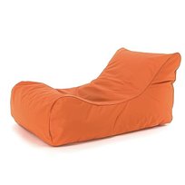 Ecopuf, Fotel Sako, Worek Szezlong ze Schowkiem i Uchwytem, Pufa na Zewnętrz, Wodoodporny, 115x65x60, Dunkelorange M15