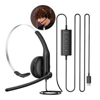 EDIFIER CC100 Słuchawki biurowe z mikrofonem czarne - Edifier