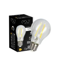 Edo Solutions, Żarówka Dekoracyjna Dari Led Filament 7,3w, E27, 4000k, 806lm, 230v, Clear A60