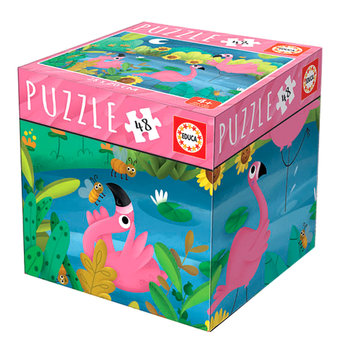 Educa, puzzle, 48 Cube - Flamingi, 48 el. - Educa