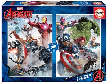 Educa, puzzle, Avengers, Marvel, 2x500 el. - Educa