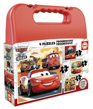 Educa, Puzzle, Disney, Auta (walizka), 12/16/20/25 el. - Educa