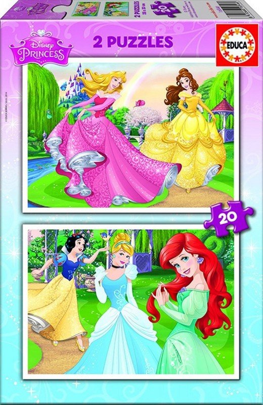 Educa, puzzle, Disney, Księżniczki, 2x20 el.