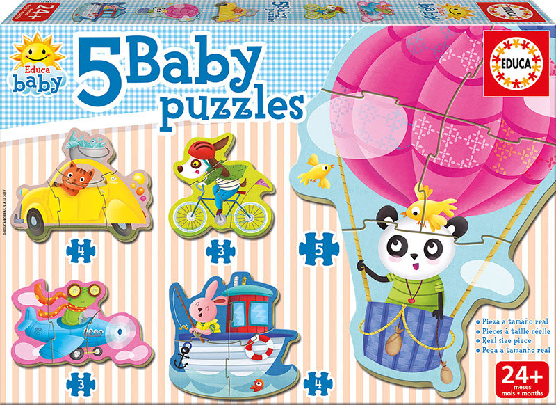 Educa, puzzle dla dzieci Zwierzęta w pojazdach