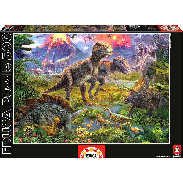 Zdjęcia - Puzzle i mozaiki Educa , puzzle, Spotkanie dinosaurów, 500 el. 
