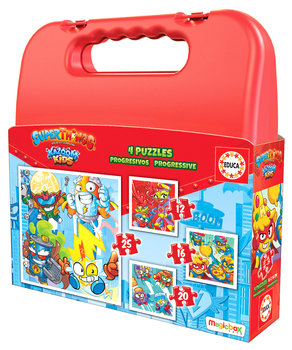 Educa, puzzle, Super Things, walizka, 12/16/20/25 el. - Educa