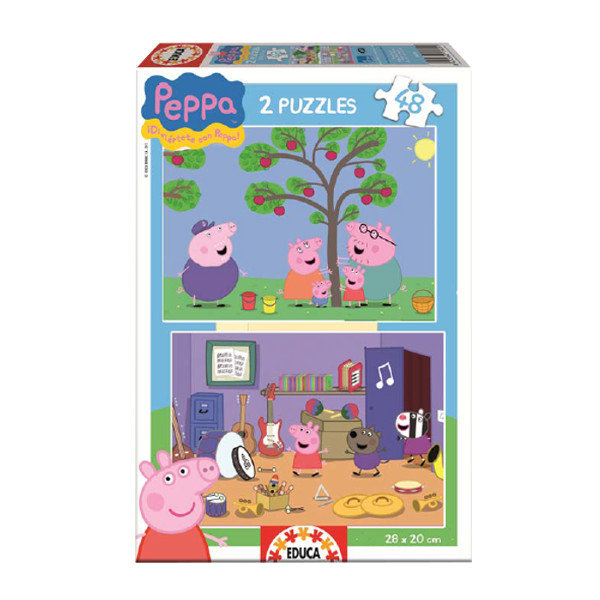 Educa, puzzle, Świnka Peppa, 2x48 el.