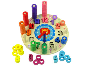 Edukacyjny Drewniany Zegar Dla - Lean Toys