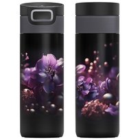 Edycja limitowana Kambukka kubek termiczny Etna 500ml Purple Flower, kubek na kawę, kubek termiczny Kambukka, termos samochodowy, termos z nakrętką do picia, szczelny, bez BPA