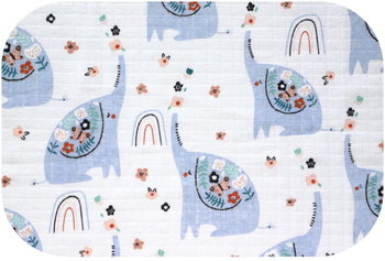 Ega Kids Pieluszka Tetrowa Wzorzysta 1 szt. 70x80 cm Słoniki - Ega KIDS