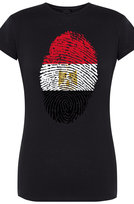 Egipt Flaga Odcisk T-Shirt Damski Rozm.S