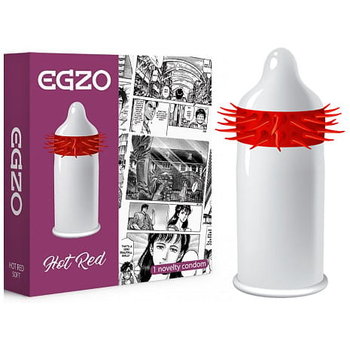 Egzo Hot Red Prezerwatywa z wypustkami - 1 sztuka - Egzo