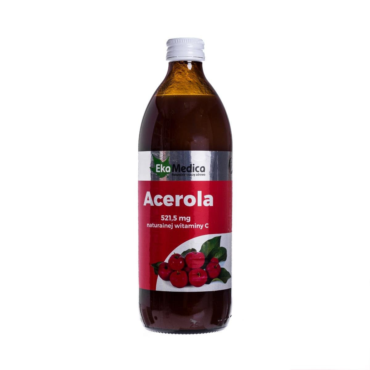 Фото - Вітаміни й мінерали Ekamedica, Acerola 521,5 mg Witaminy C, 500 ml