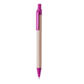 Eko Długopis Różowy z Kartonu Recyklingowego, Wymiary: Ø0,9 x 13,7 cm - HelloShop