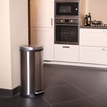 EKO Kosz na śmieci z pedałem Shell, 30 L, matowy srebrny - Eko