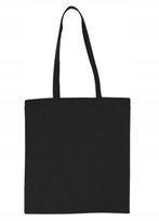 Eko Torba Bawełniana na ramię Shopper Eco Torebka Zakupy Czarna 140g 42x38 Atram