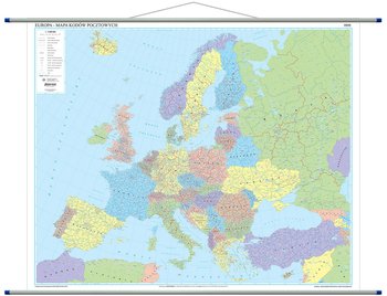 EkoGraf, mapa ścienna kodów pocztowych Europa, 1:2 500 000 - Eko Graf