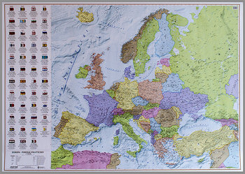 EkoGraf, mapa ścienna polityczna Europa, 1:4 500 000 - Eko Graf