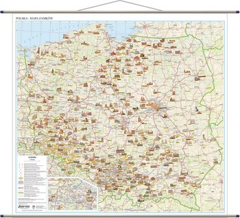 Ekograf, Polska. Mapa ścienna zamków, 1:700 000 - Opracowanie zbiorowe