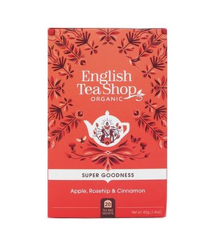 Ekologiczna herbata z hibiskusa z dziką różą, jabłkiem, cynamonem, Apple, Rosehip & Cinnamon, 20 x 2g, English Tea Shop - English Tea Shop