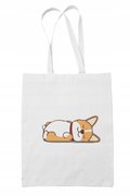 Ekologiczna Torba bawełniana Shopper Pies CORGI - Zebra