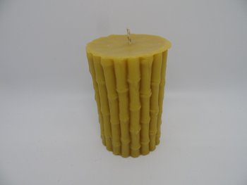 Ekologiczna trójwymiarowa świeca z wosku pszczelego  w kształcie BAMBUSA - Natural Wax Candle
