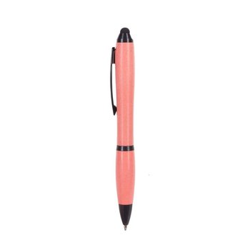Ekologiczny długopis, touch pen UPOMINKARNIA Różowy 10 szt - UPOMINKARNIA