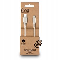EKOLOGICZNY KABEL ŁADOWARKA IPHONE 6 7 8 X 11 12 Apple Lightning King 1 m