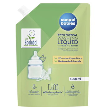 Ekologiczny płyn do mycia smoczków i butelek - opakowanie uzupełniające 1000 ml., Canpol Babies - Canpol Babies