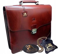 Ekskluzywna Skórzana Teczka Torba Aktówka Neseser Na Laptop Abiatti Skóra