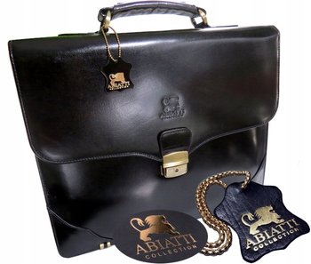 Ekskluzywna Skórzana Teczka Torba Aktówka Neseser Na Laptop Abiatti Skóra - Abiatti
