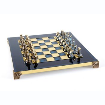 Ekskluzywne szachy metalowe Cycladic; 28x28cm, S22B, gra planszowa, logiczna, GIFTDECO - GIFTDECO