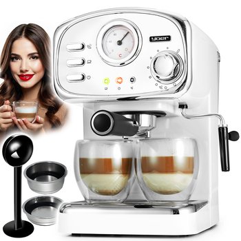 Ekspres do kawy Ciśnieniowy Kolbowy Yoer 1100W 20bar 10kaw +Spieniacz mleka - Yoer