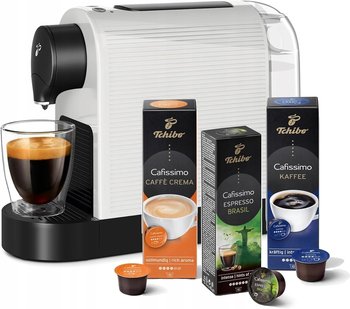 Ekspres Na Kapsułki Tchibo Cafissimo Pure Plus 15 Bar Biały + 30 Kapsułek - Tchibo