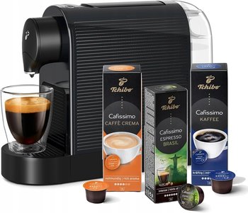 Ekspres na kapsułki Tchibo Cafissimo Pure Plus 15 bar czarny + 30 kapsułek - Tchibo
