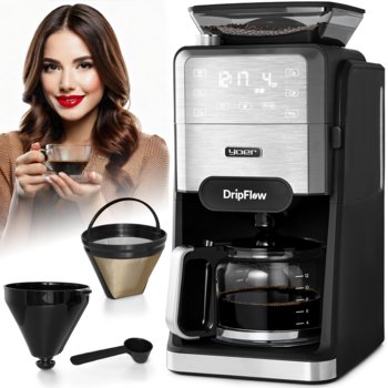 Ekspres przelewowy do kawy z Młynkiem żarnowym Yoer 1520W 1,5L +Programator - Yoer