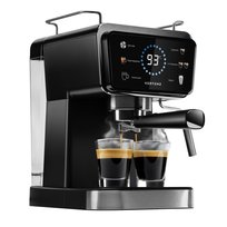 Ekspres Vertenz Puro 40, 20 bar, 1350 W, termoblokowy system grzewczy, możliwość przygotowania zimnego espresso, 5 rodzajów napojów, czarny