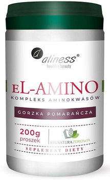 eL-AMINO Kompleks aminokwasów, pomarańcza Aliness Proszek 200 g - Aliness