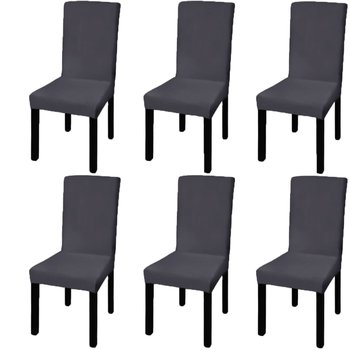 Elastyczne pokrowce na krzesła, MWGROUP, antracyt, 6 sztuk - MWGROUP