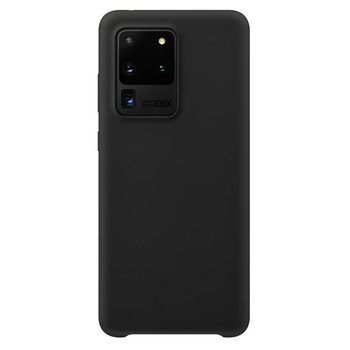 Elastyczne silikonowe etui Silicone Case do Samsung Galaxy S20 Ultra czarny - Braders