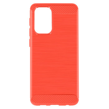 Elastyczne Wzmocnione Etui Samsung Galaxy A32 Z Efektem Szczotkowanego Włókna Węglowego W Kolorze Czerwonym - Avizar
