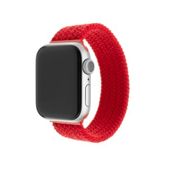 Elastyczny pasek nylonowy FIXED do Apple Watch 42/44/45mm, rozmiar L, czerwony - FIXED